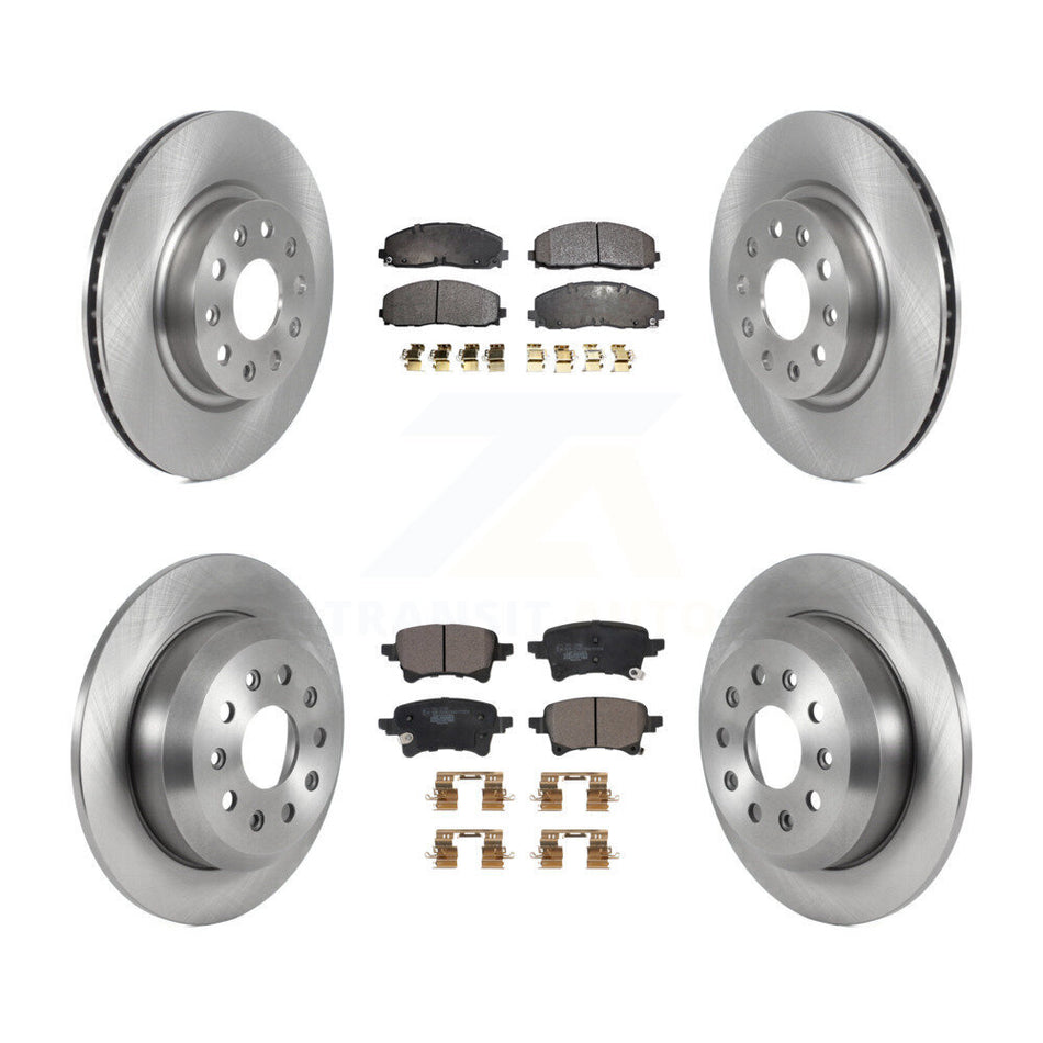 Front Rear Disc Brake Rotors And Ceramic Pads Kit For Jeep Wrangler K8T-104178