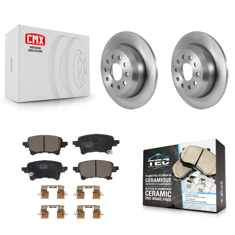 Rear Disc Brake Rotors And Ceramic Pads Kit For Jeep Wrangler K8T-104187