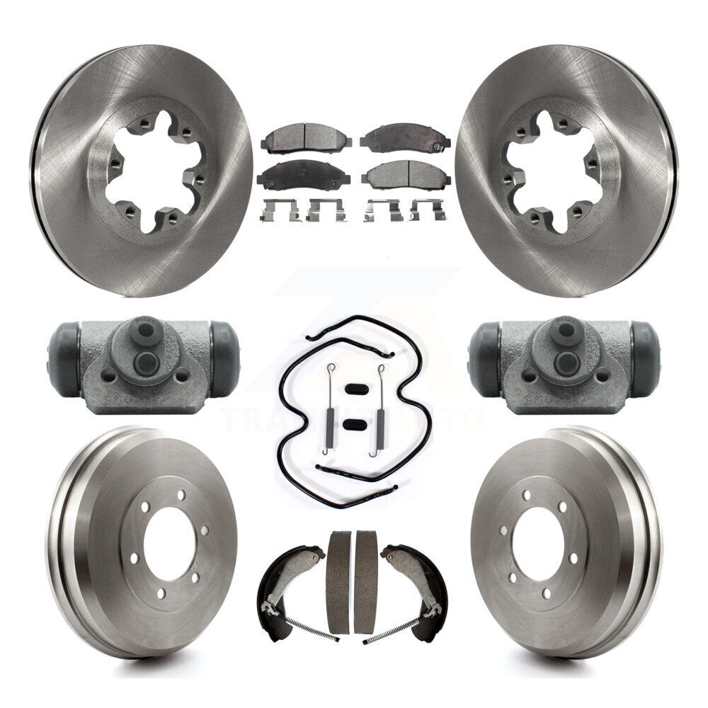 Front Rear Brake Rotor Ceramic Pad Drum Kit (9Pc) For Chevrolet Colorado GMC Canyon Isuzu K8T-104213