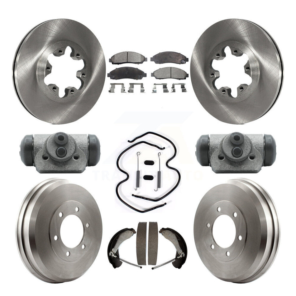 Front Rear Brake Rotor Ceramic Pad Drum Kit (9Pc) For Chevrolet Colorado GMC Canyon Isuzu K8T-104213