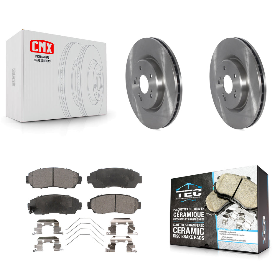 Front Disc Brake Rotors And Ceramic Pads Kit For 2019-2024 Acura RDX K8T-104217