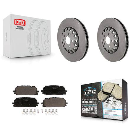 Front Disc Brake Rotors And Ceramic Pads Kit For Audi Q7 Q8 A6 Quattro A7 Sportback A8 K8T-104223
