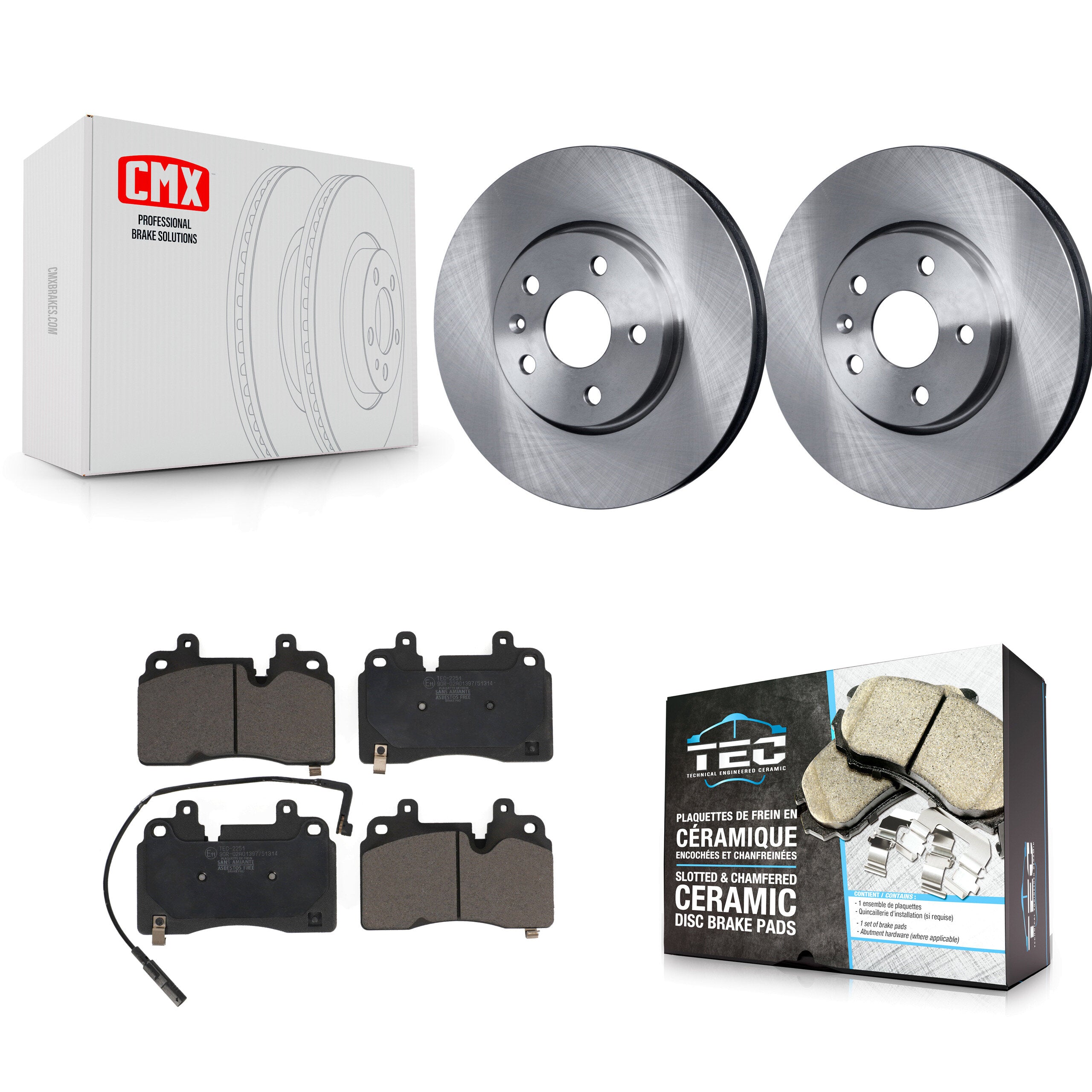 Front Disc Brake Rotors And Ceramic Pads Kit For Chevrolet Corvette K8T-104225