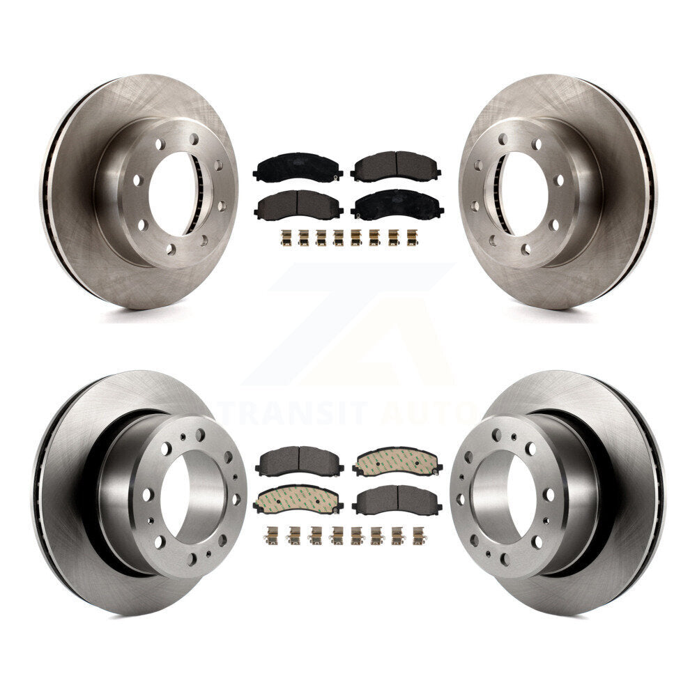 Front Rear Disc Brake Rotors And Ceramic Pads Kit For Ram 2500 3500 K8T-104260
