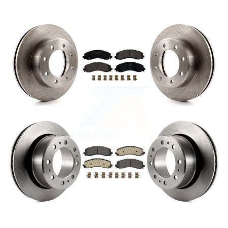 Front Rear Disc Brake Rotors And Ceramic Pads Kit For Ram 2500 3500 K8T-104260