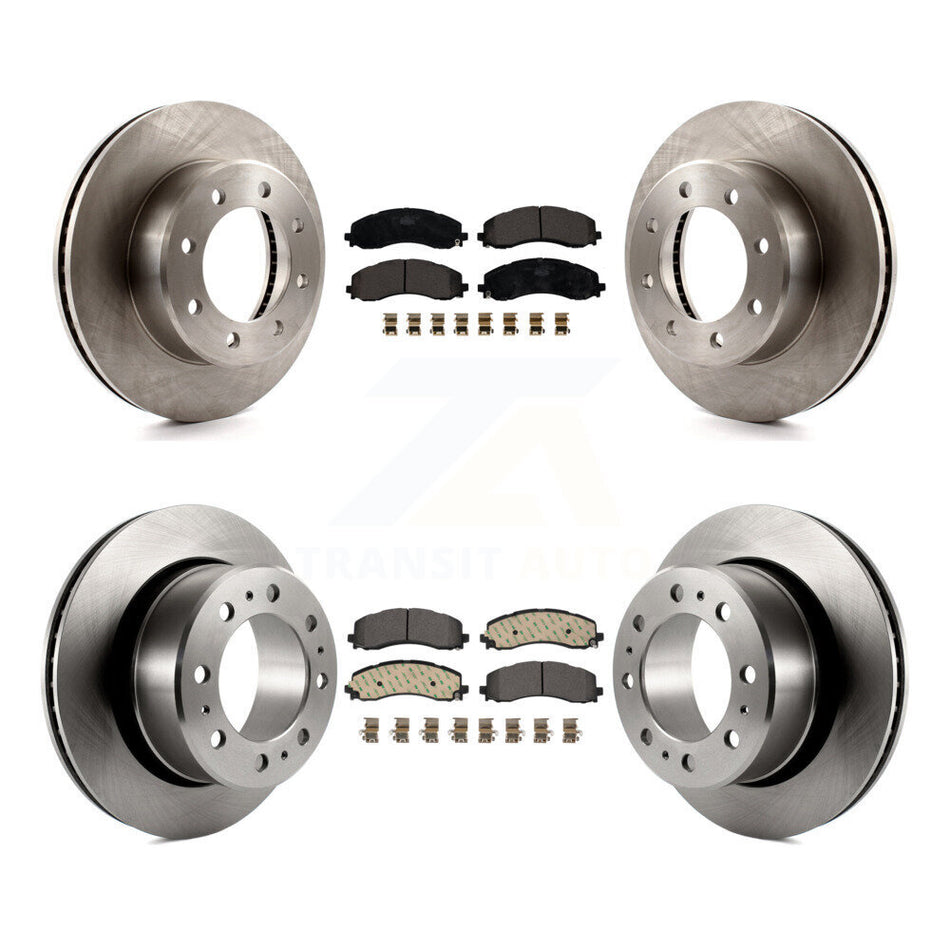 Front Rear Disc Brake Rotors And Ceramic Pads Kit For Ram 2500 3500 K8T-104260