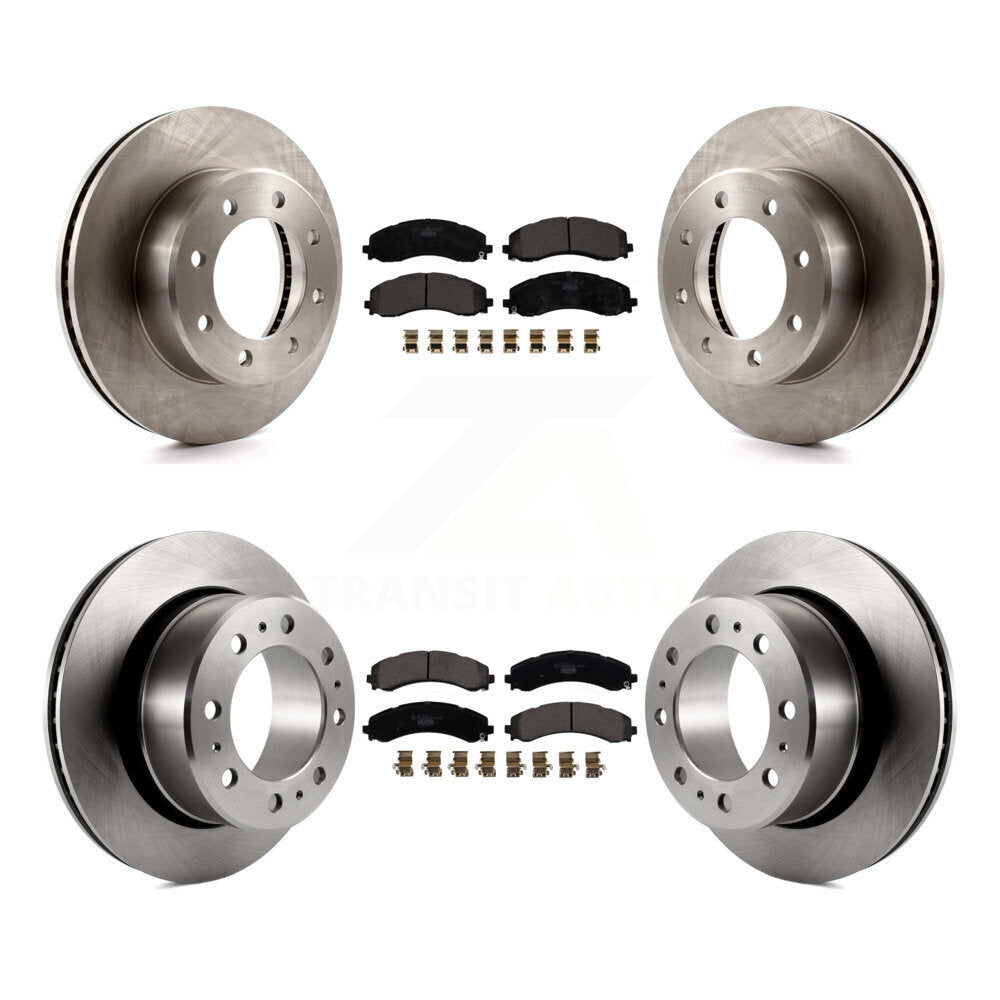 Front Rear Disc Brake Rotors Ceramic Pad Kit For 2020-2021 Ram 3500 With Dual Wheels K8T-104261