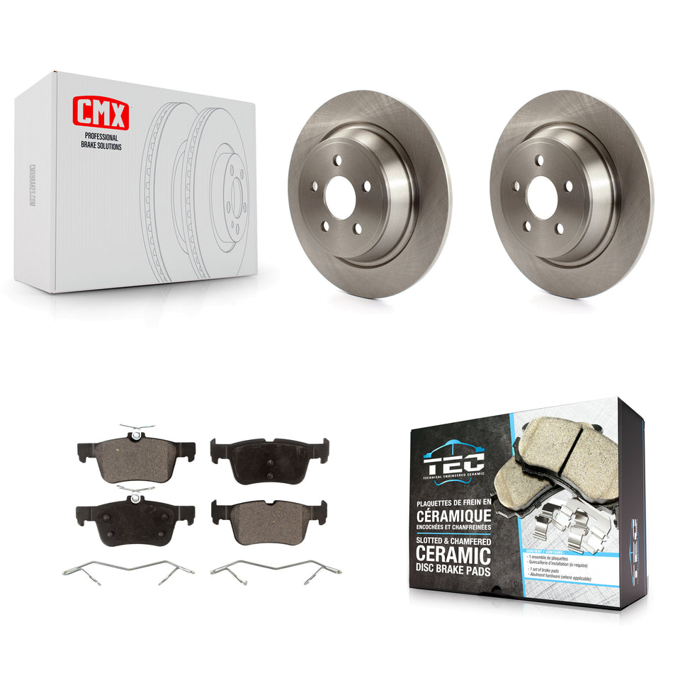 Rear Disc Brake Rotors And Ceramic Pads Kit For 2019-2020 Ford Police Responder Hybrid K8T-104276