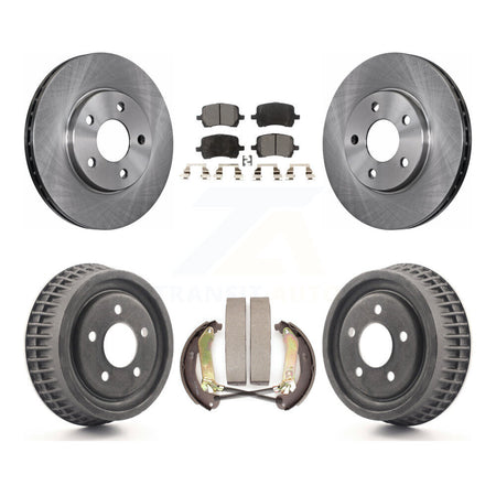 Front Rear Brake Rotors Ceramic Pad & Drum Kit For 2004 Chevrolet Malibu Disc rear brakes K8T-104289