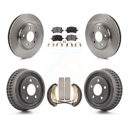 Front Rear Brake Rotors Ceramic Pad & Drum Kit For 2004 Chevrolet Malibu Disc rear brakes K8T-104290
