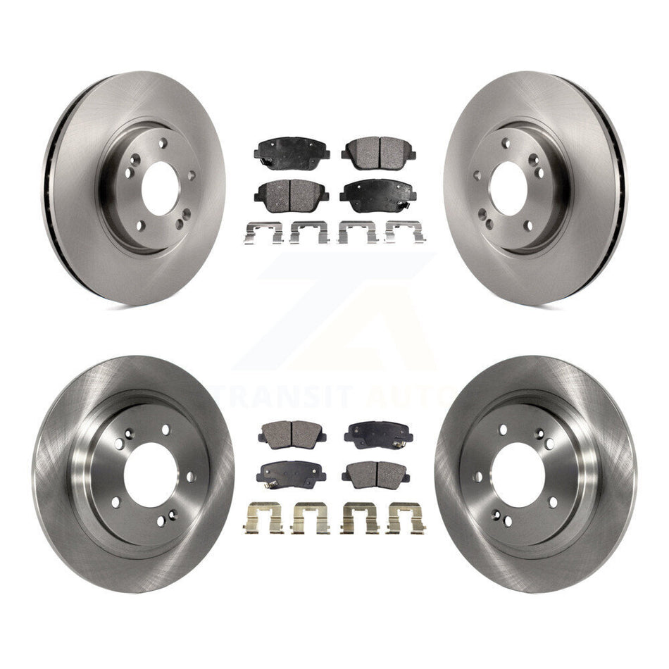 Front Rear Brake Rotors Ceramic Pad Kit For 15 Hyundai Sonata With Electric Parking K8T-104313