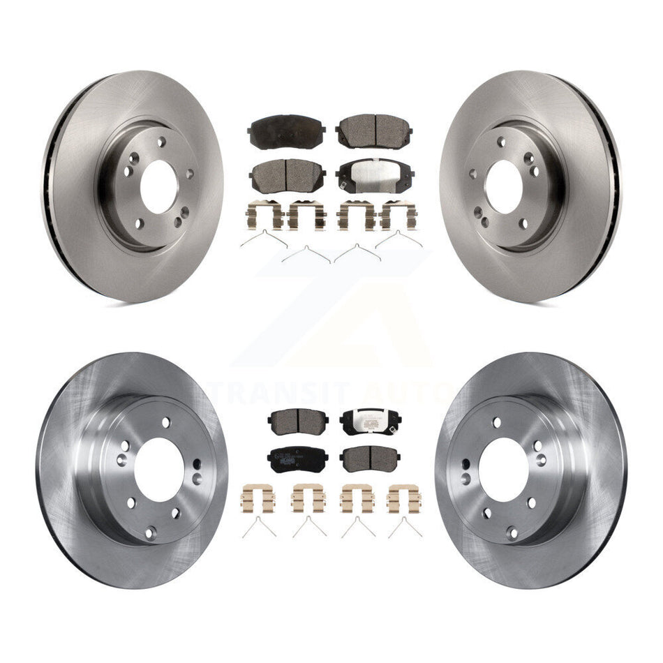 Front Rear Brake Rotors Ceramic Pad Kit For 2016 Hyundai Sonata With Manual Parking K8T-104314