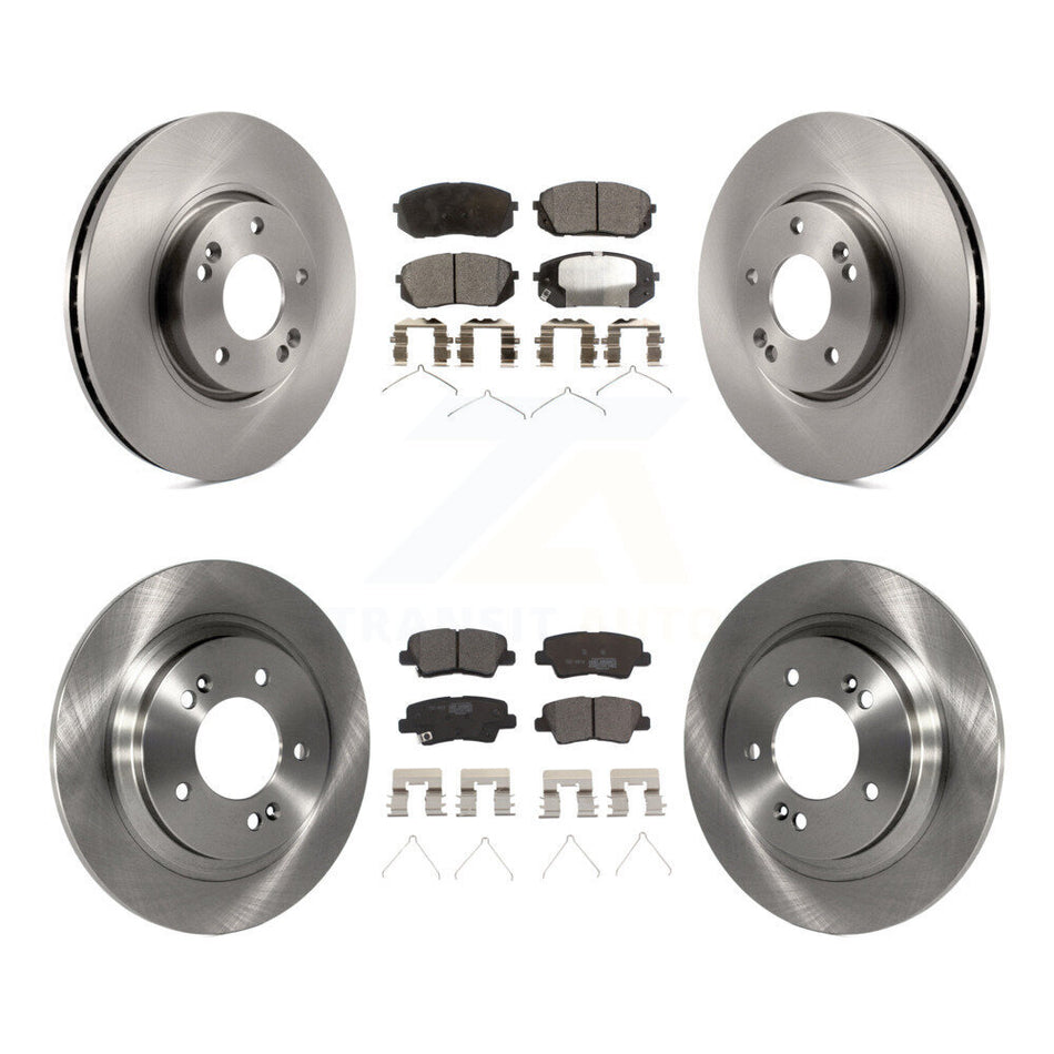 Front Rear Brake Rotors Ceramic Pad Kit For 16 Hyundai Sonata With Electric Parking K8T-104315