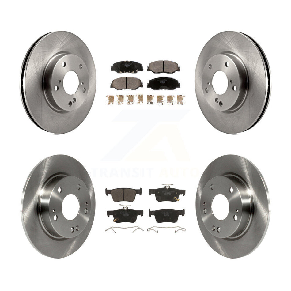 Front Rear Brake Rotors Ceramic Pad Kit For Honda Civic LX Sport EX Touring K8T-104317