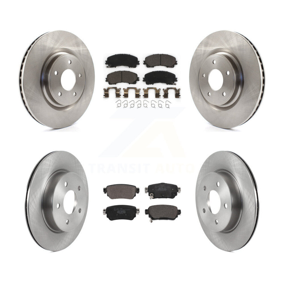 Front Rear Brake Rotors Ceramic Pad Kit For Nissan Rogue FULL HYBRID EV-GAS (FHEV) engine K8T-104318