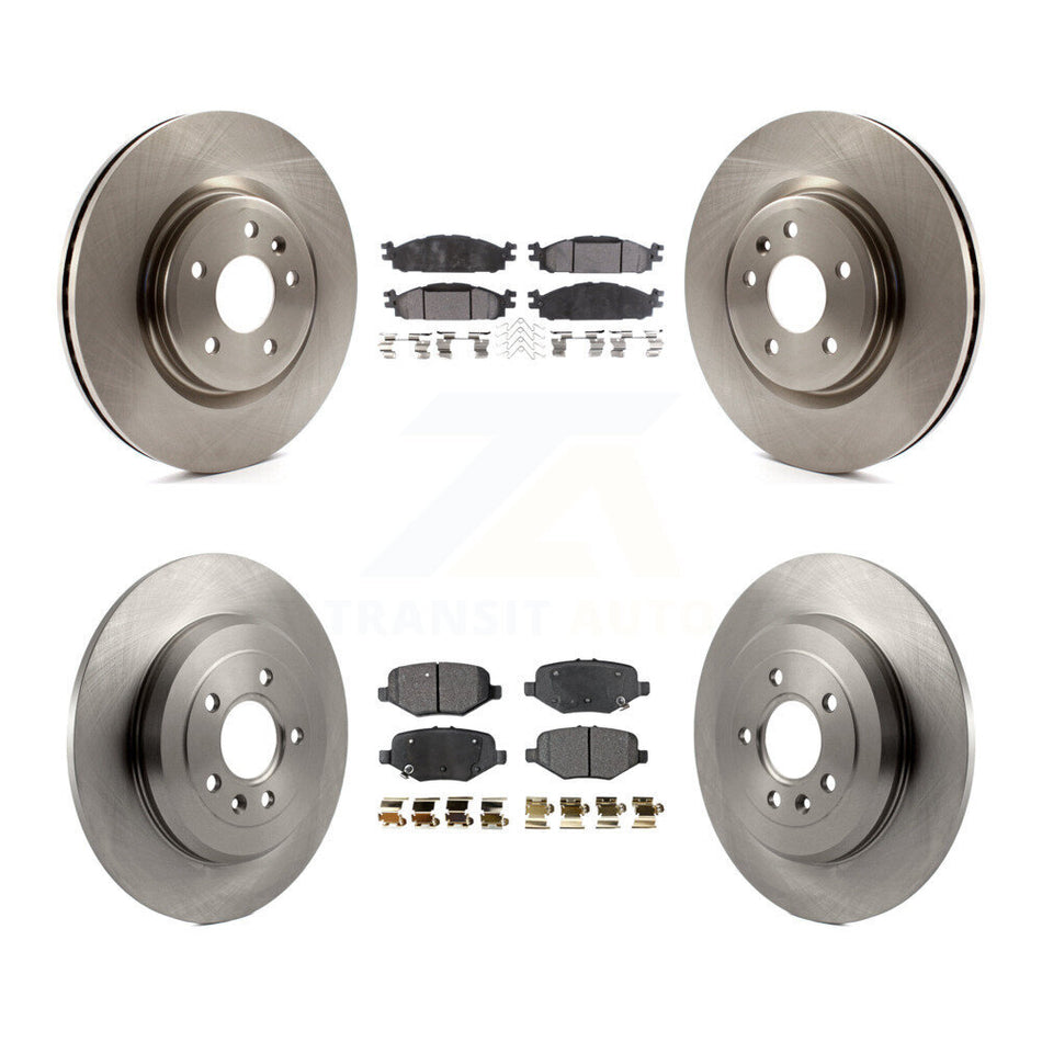 Front Rear Brake Rotor & Ceramic Pad Kit For 2015 Ford Explorer Without Heavy Duty Brakes K8T-104328