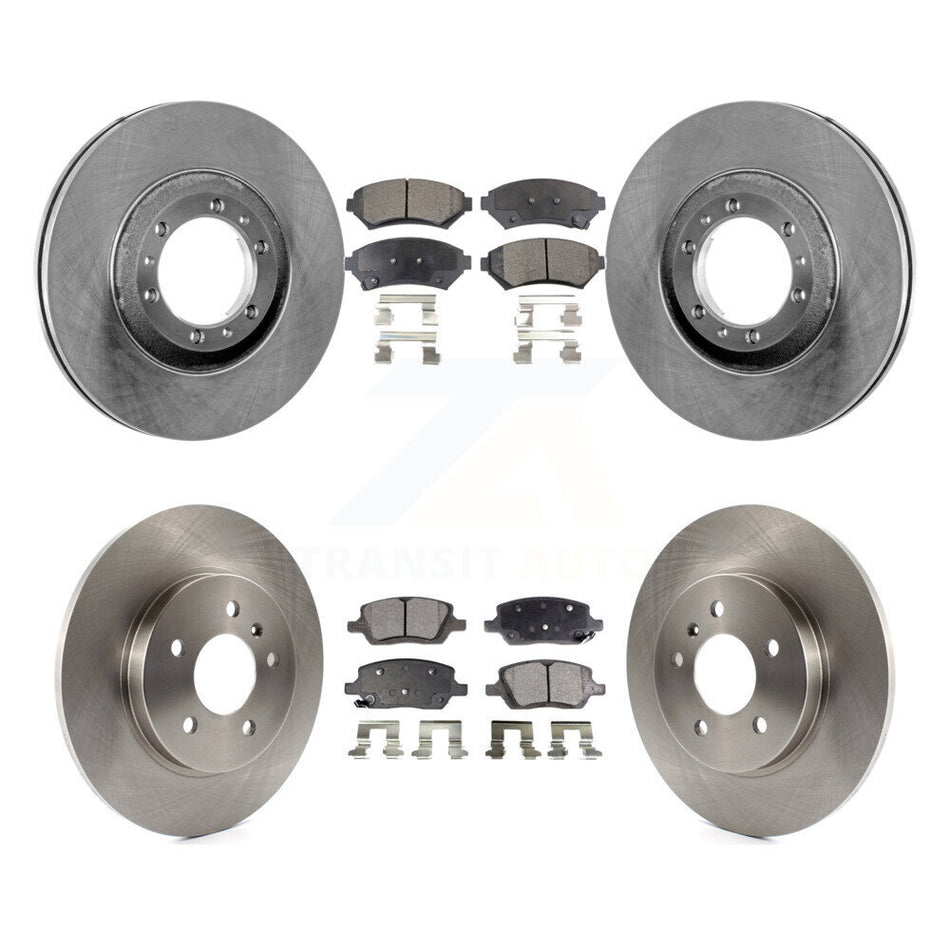 Front Rear Disc Brake Rotors And Ceramic Pads Kit For 2005 Pontiac Montana SV6 with FWD K8T-104332