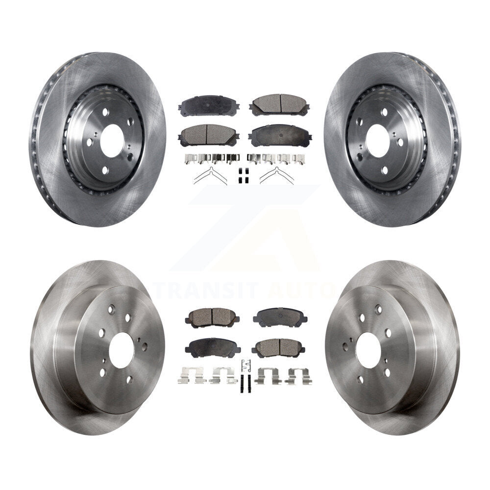 Front Rear Disc Brake Rotors And Ceramic Pads Kit For Toyota Highlander K8T-104334