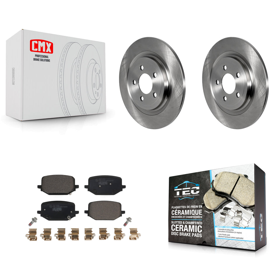 Rear Disc Brake Rotors And Ceramic Pads Kit For 2022-2024 Ford Explorer 2.3L K8T-104341