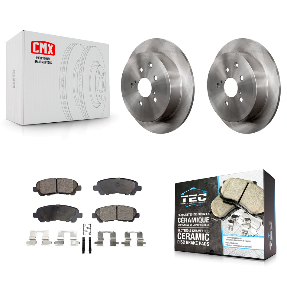 Rear Disc Brake Rotors And Ceramic Pads Kit For Toyota Highlander K8T-104342