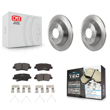 Rear Brake Rotor & Ceramic Pad Kit For 2022-2023 Hyundai Kona With Electric Parking K8T-104350