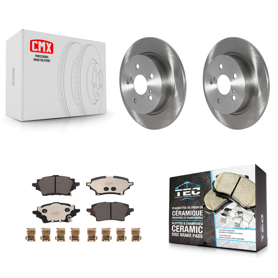 Rear Disc Brake Rotors And Ceramic Pads Kit For Toyota C-HR K8T-104351