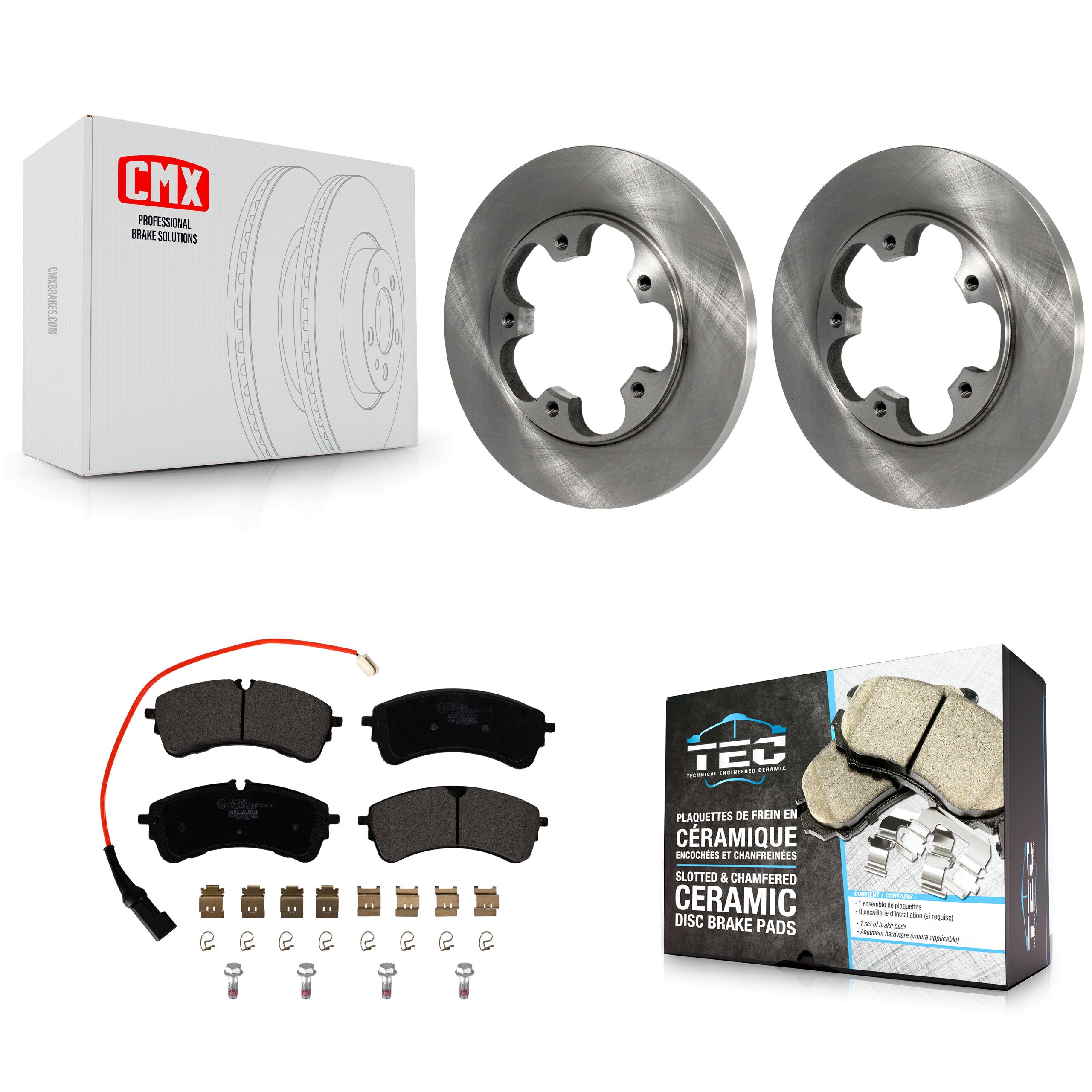 Rear Disc Brake Rotors And Ceramic Pads Kit For Ford Transit-250 Transit-150 Transit-350 K8T-104390