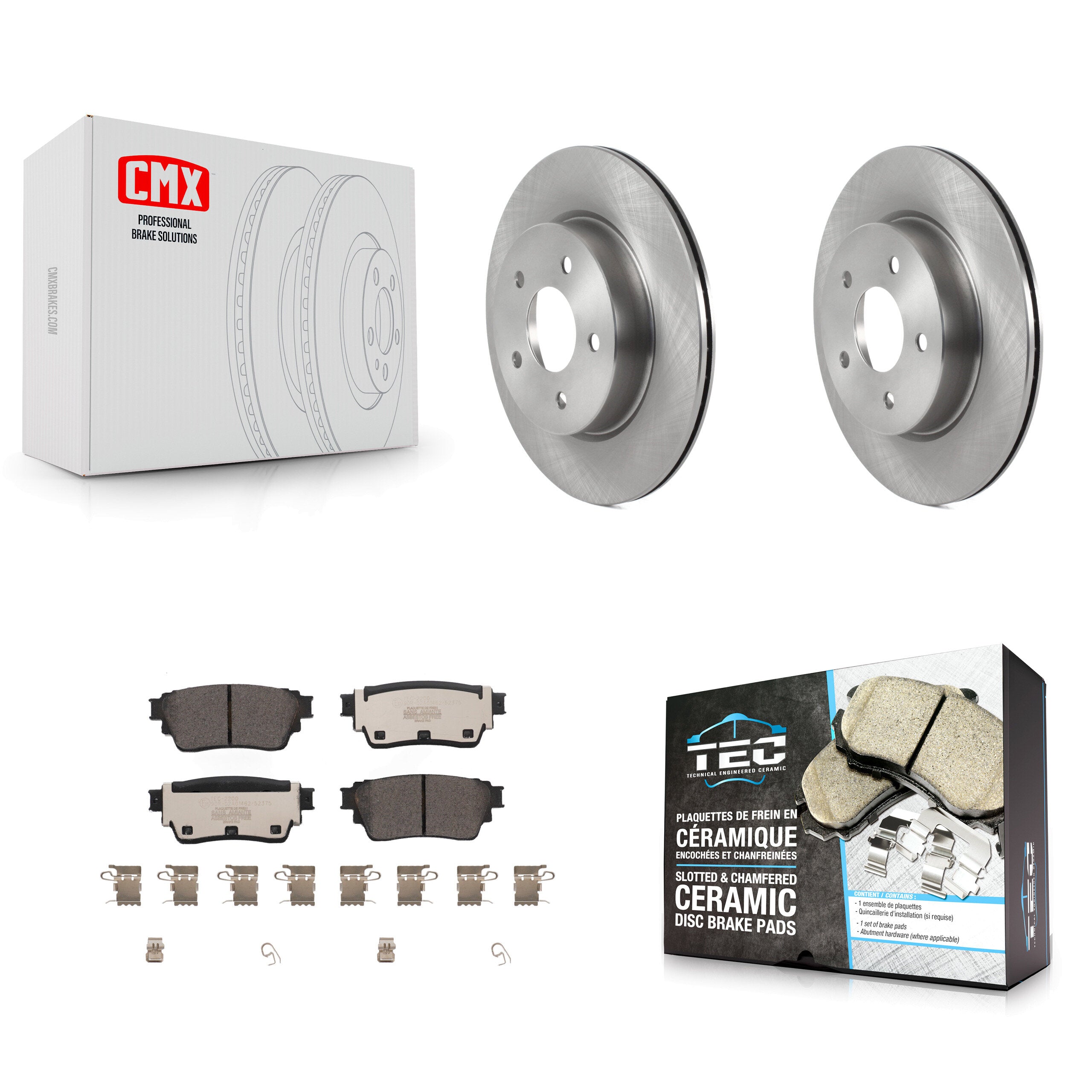 Rear Disc Brake Rotors And Ceramic Pads Kit For Nissan Rogue K8T-104391