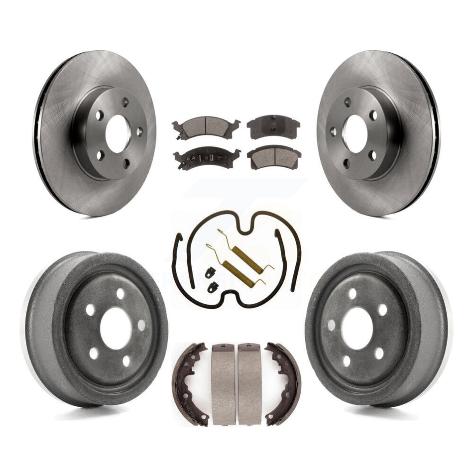 Front Rear Disc Brake Rotors Ceramic Pads And Drum Kit (7Pc) For Pontiac Sunfire K8T-104396