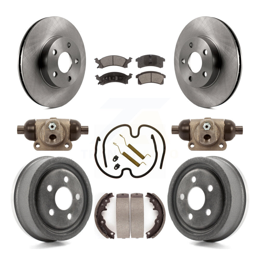 Front Rear Disc Brake Rotors Ceramic Pads And Drum Kit (9Pc) For Pontiac Sunfire K8T-104406
