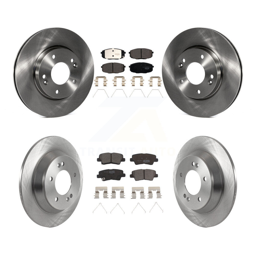 Front Rear Brake Rotors Ceramic Pad Kit For 2022 Hyundai Kona With Electric Parking K8T-104407