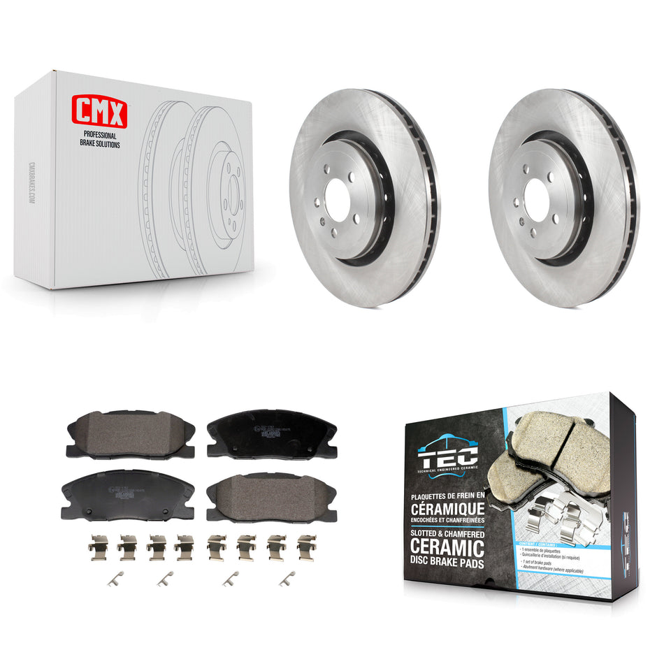 Front Disc Brake Rotors Ceramic Pad Kit For Dodge Charger With 370mm Diameter Rotor K8T-104420