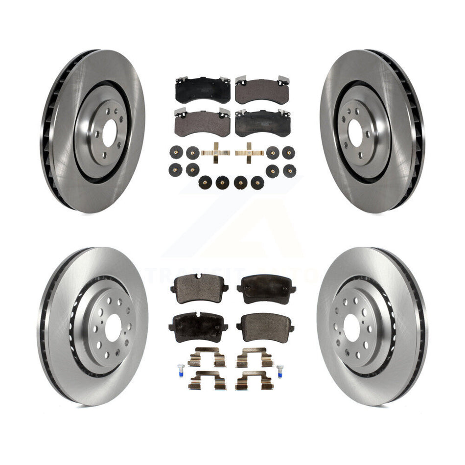 Front Rear Disc Brake Rotors And Ceramic Pads Kit For Audi S8 S7 K8T-104426