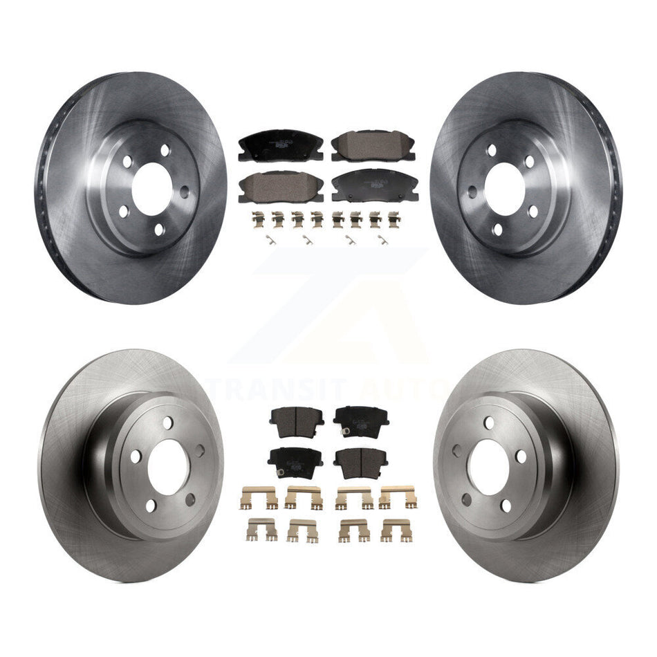 Front Rear Brake Rotors Ceramic Pad Kit For Dodge Charger With 370mm Diameter Rotor K8T-104432