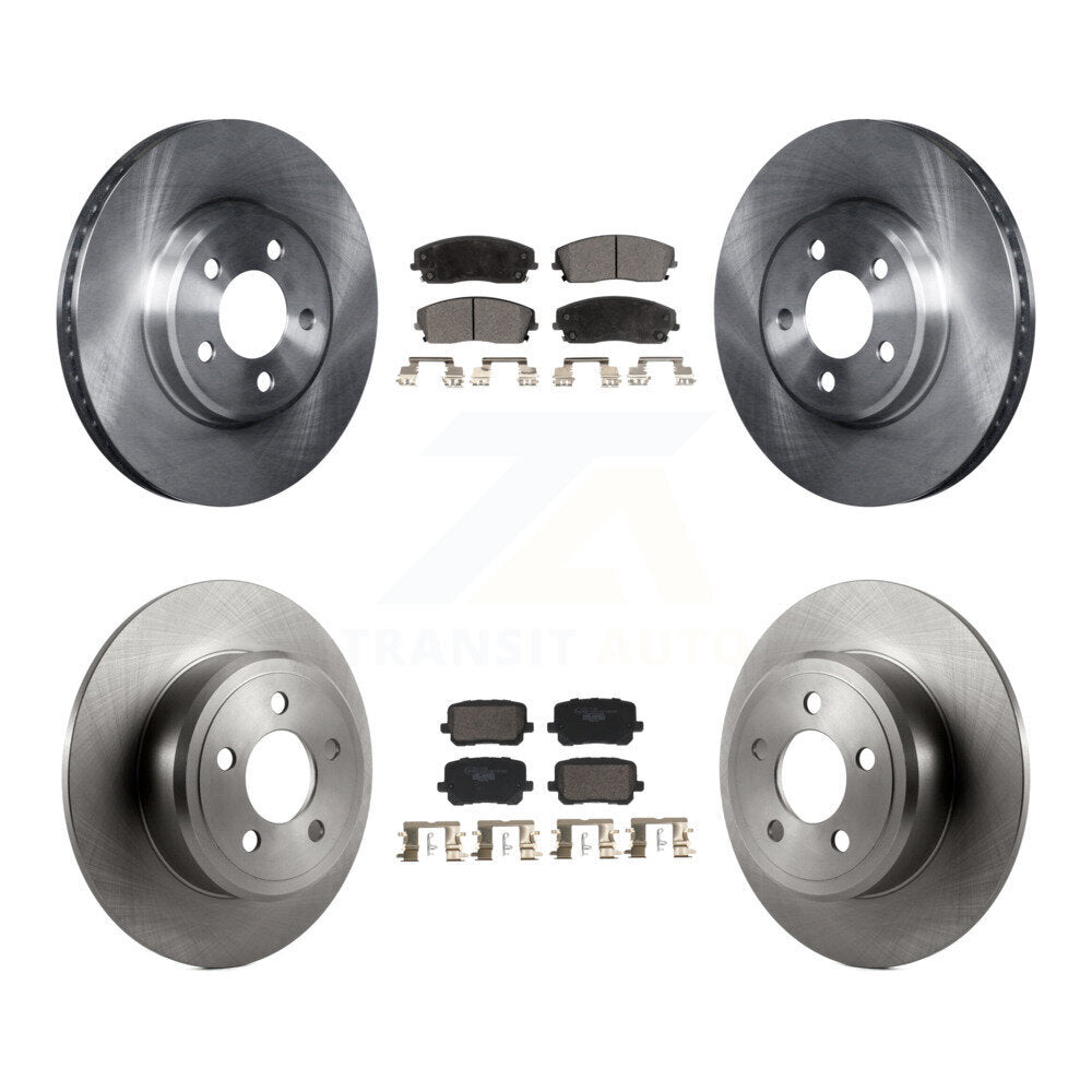Front Rear Brake Rotors Ceramic Pad Kit For Dodge Charger With 370mm Diameter Rotor K8T-104433