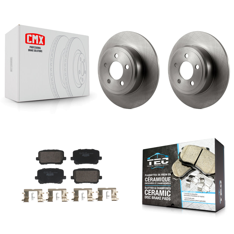 Rear Disc Brake Rotor & Ceramic Pad Kit For Dodge Charger With 370mm Diameter Front K8T-104435