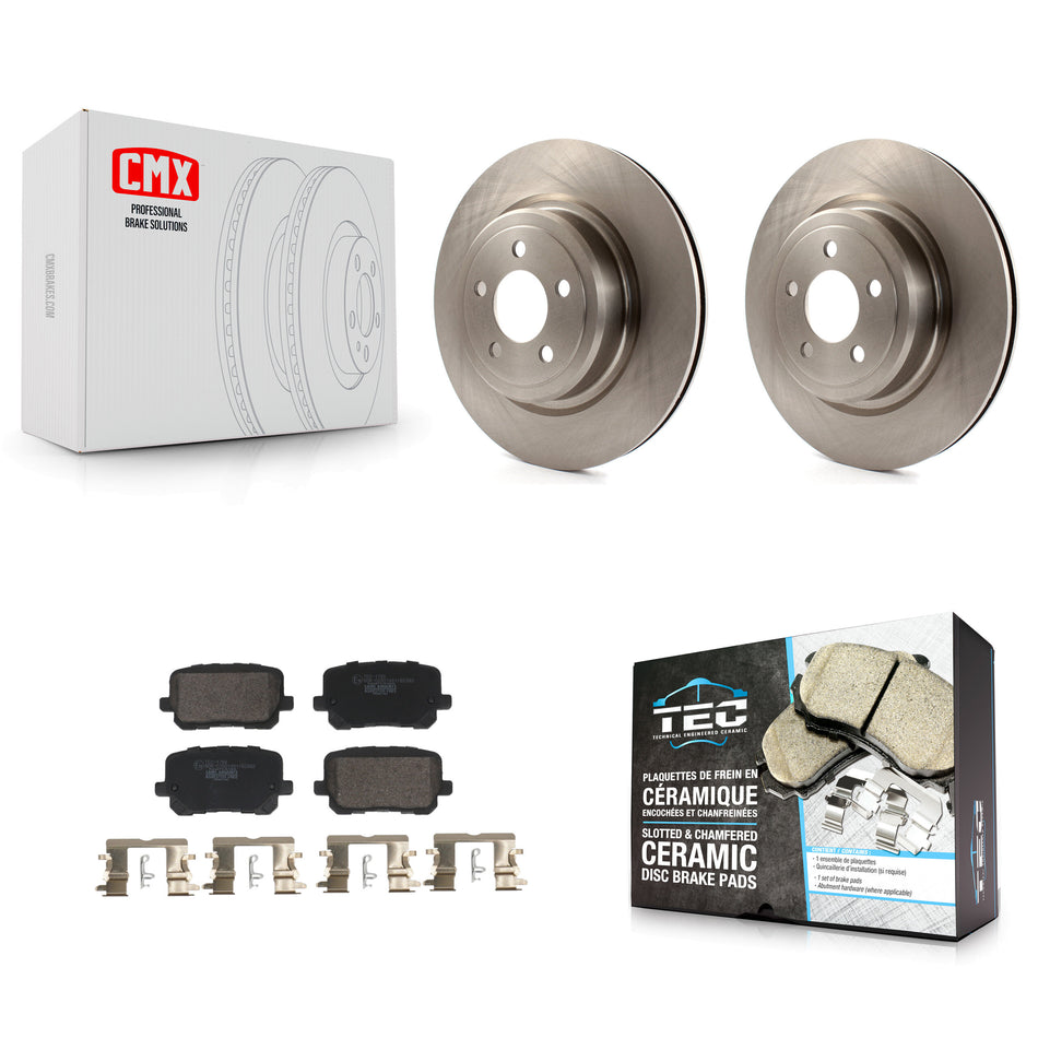 Rear Brake Rotors Ceramic Pad Kit For 20-23 Dodge Charger With 370mm Diameter Front Rotor K8T-104437