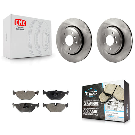 Rear Brake Rotors & Ceramic Pad Kit For 2001-2005 BMW 320i With 320mm Diameter Rotor K8T-104438