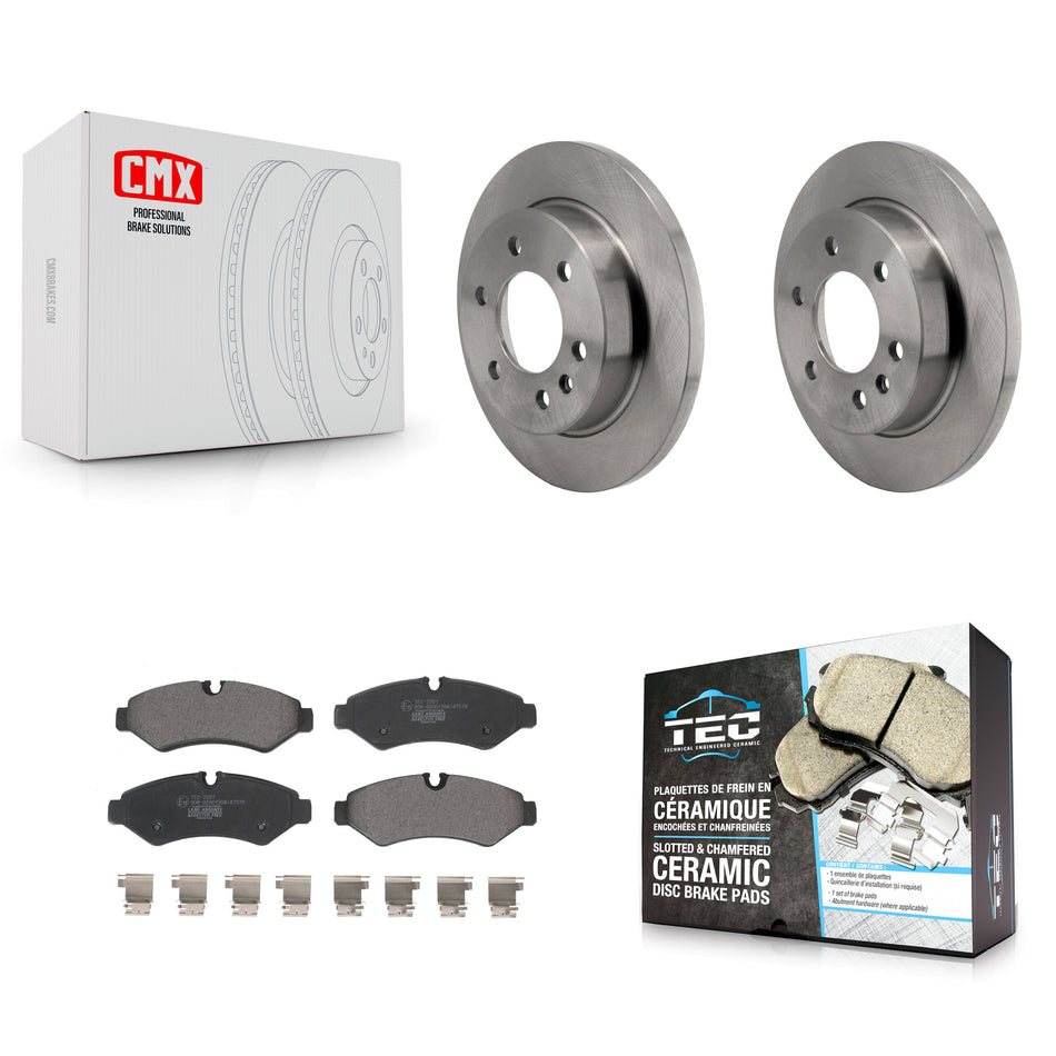 Rear Brake Rotors & Ceramic Pad Kit For Mercedes-Benz Sprinter 2500 3500 4500 3500XD 1500 K8T-104440