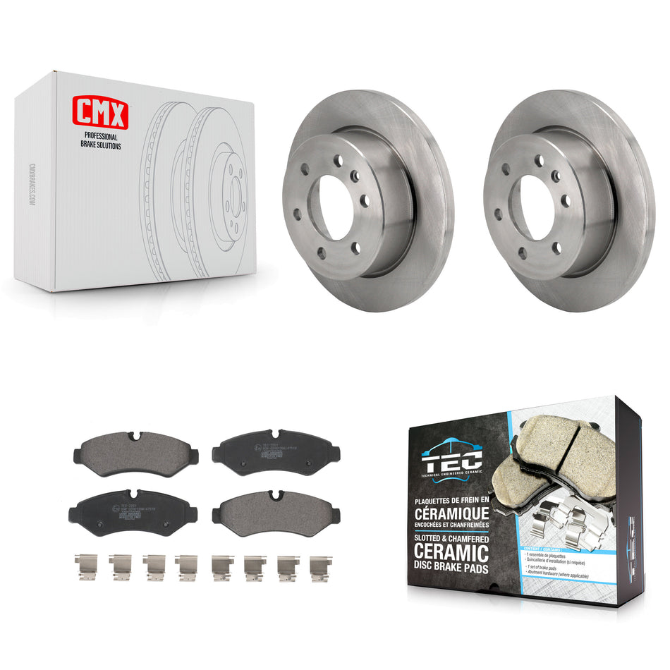 Rear Brake Rotor & Ceramic Pad Kit For Mercedes-Benz Sprinter 2500 3500 Freightliner 1500 K8T-104441