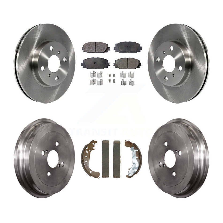 Front Rear Disc Brake Rotors Ceramic Pads And Drum Kit For Toyota Yaris K8T-104444
