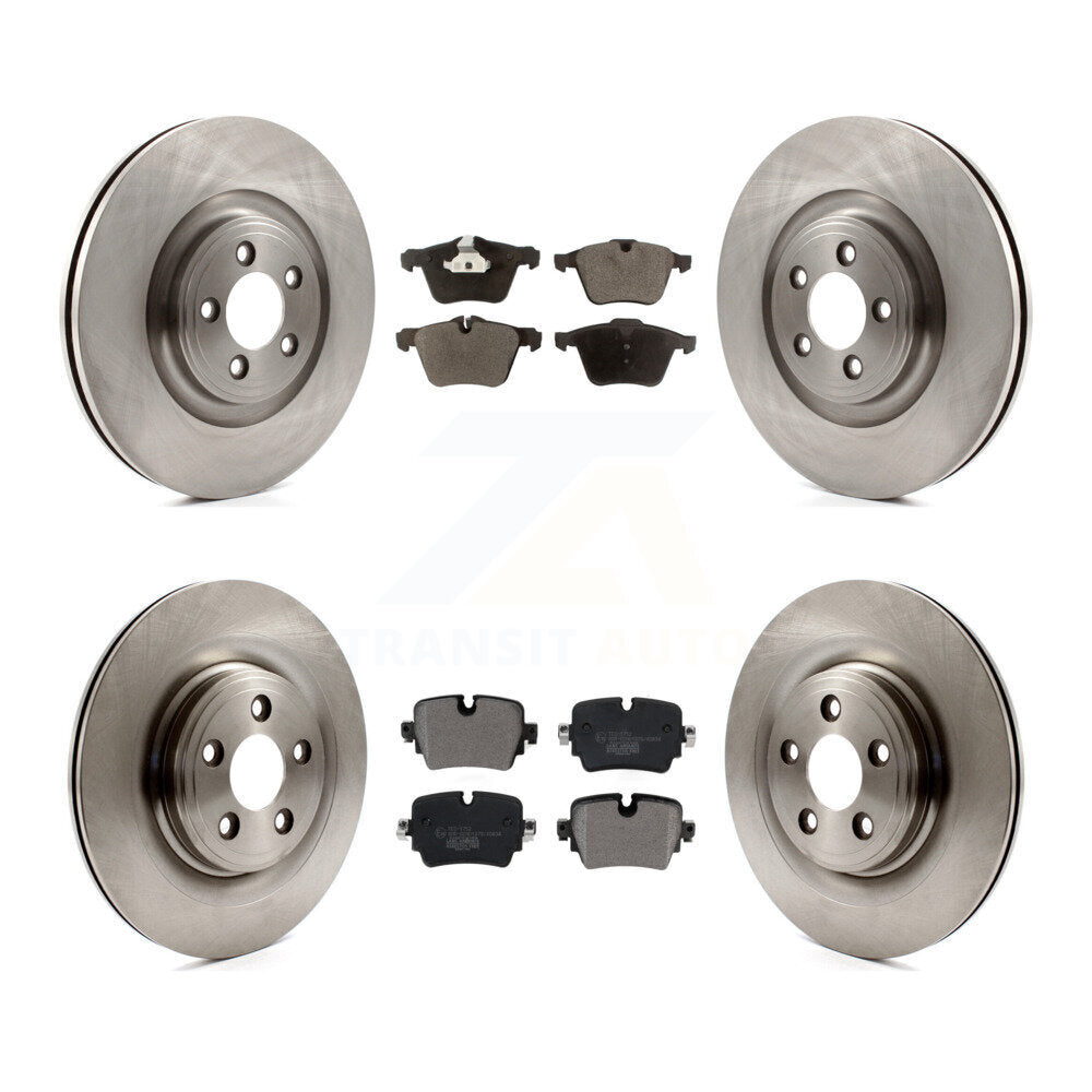 Front Rear Brake Rotor & Ceramic Pad Kit For 2016 Jaguar XJ L Portfolio/R-Sport with 3.0L K8T-104449