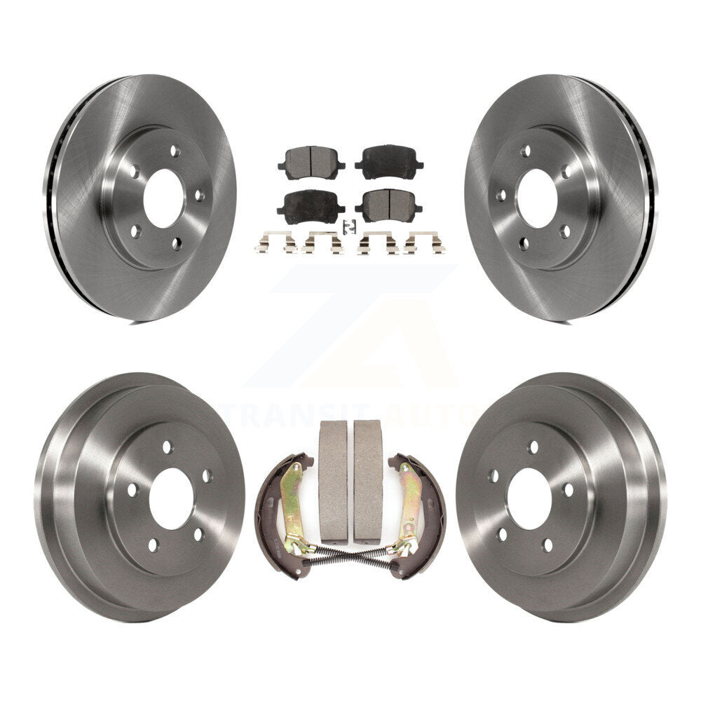 Front Rear Brake Rotors Ceramic Pad Drum Kit For 09 Chevrolet HHR LT Panel/LS Panel/LT/LS K8T-104452
