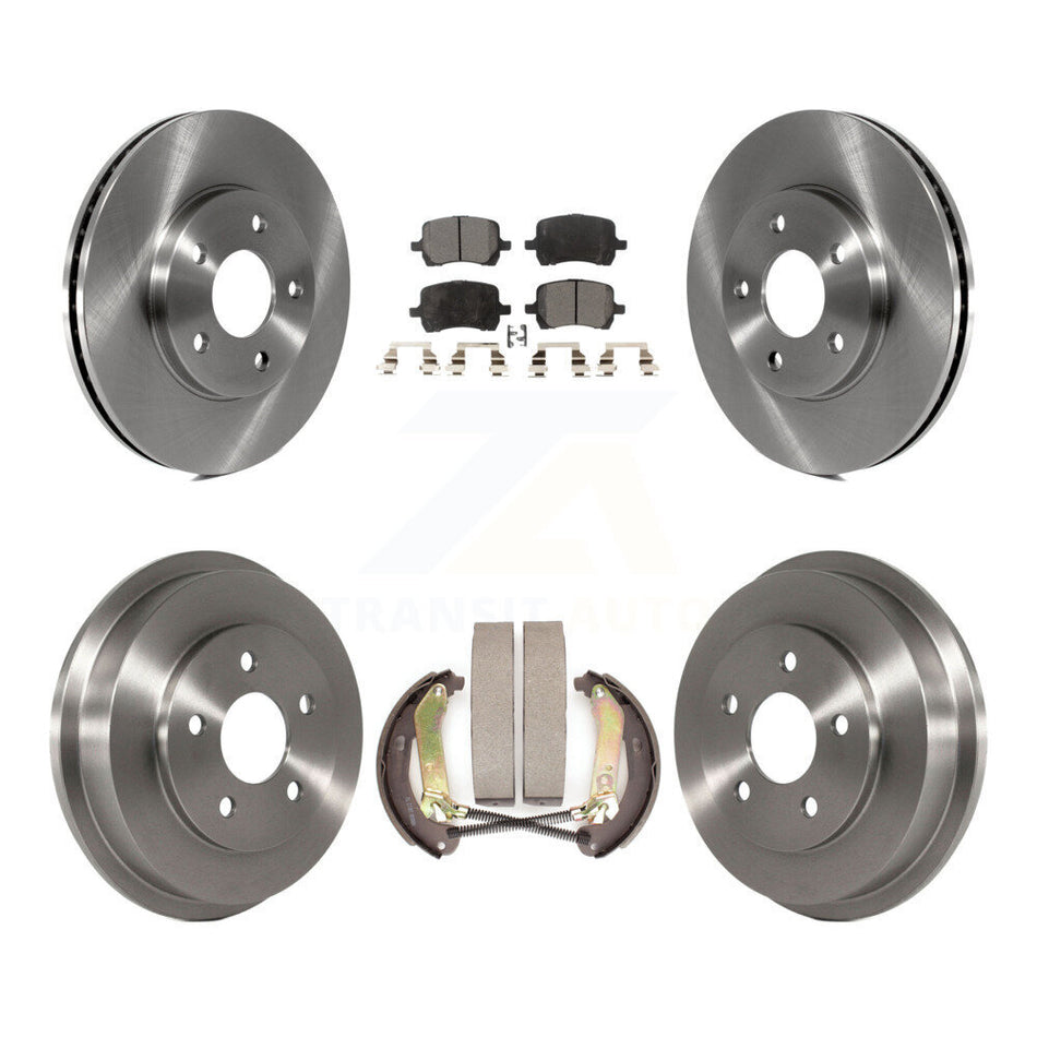 Front Rear Brake Rotors Ceramic Pad Drum Kit For 09 Chevrolet HHR LT Panel/LS Panel/LT/LS K8T-104452