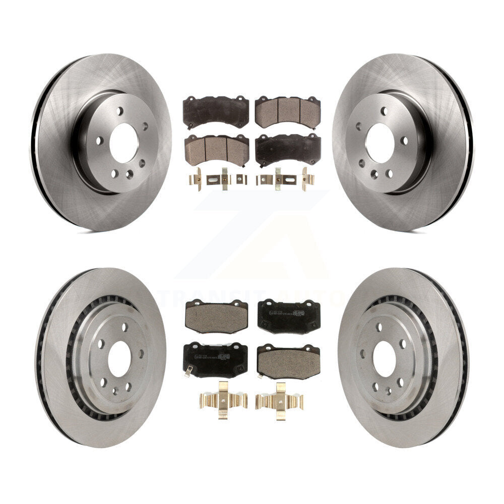 Front Rear Disc Brake Rotors And Ceramic Pads Kit For Cadillac ATS V K8T-104455