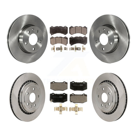 Front Rear Brake Rotor Ceramic Pad Kit For Cadillac ATS V With 300mm Diameter K8T-104456