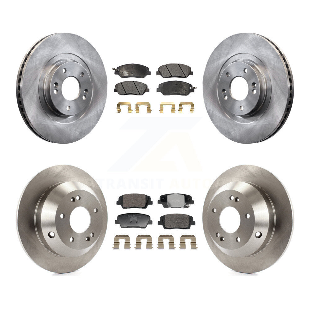 Front Rear Disc Brake Rotors And Ceramic Pads Kit For 2013-2016 Hyundai Santa Fe XL 3.3L K8T-104457