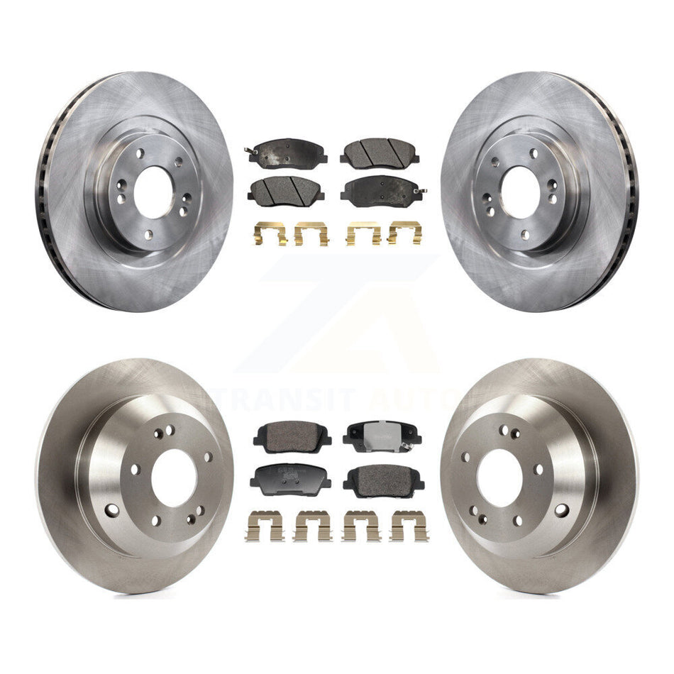 Front Rear Disc Brake Rotors And Ceramic Pads Kit For 2013-2016 Hyundai Santa Fe XL 3.3L K8T-104457