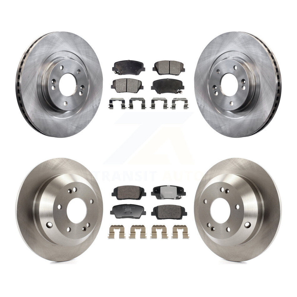Front Rear Disc Brake Rotors And Ceramic Pads Kit For Hyundai Santa Fe Sport Kia Sorento K8T-104458