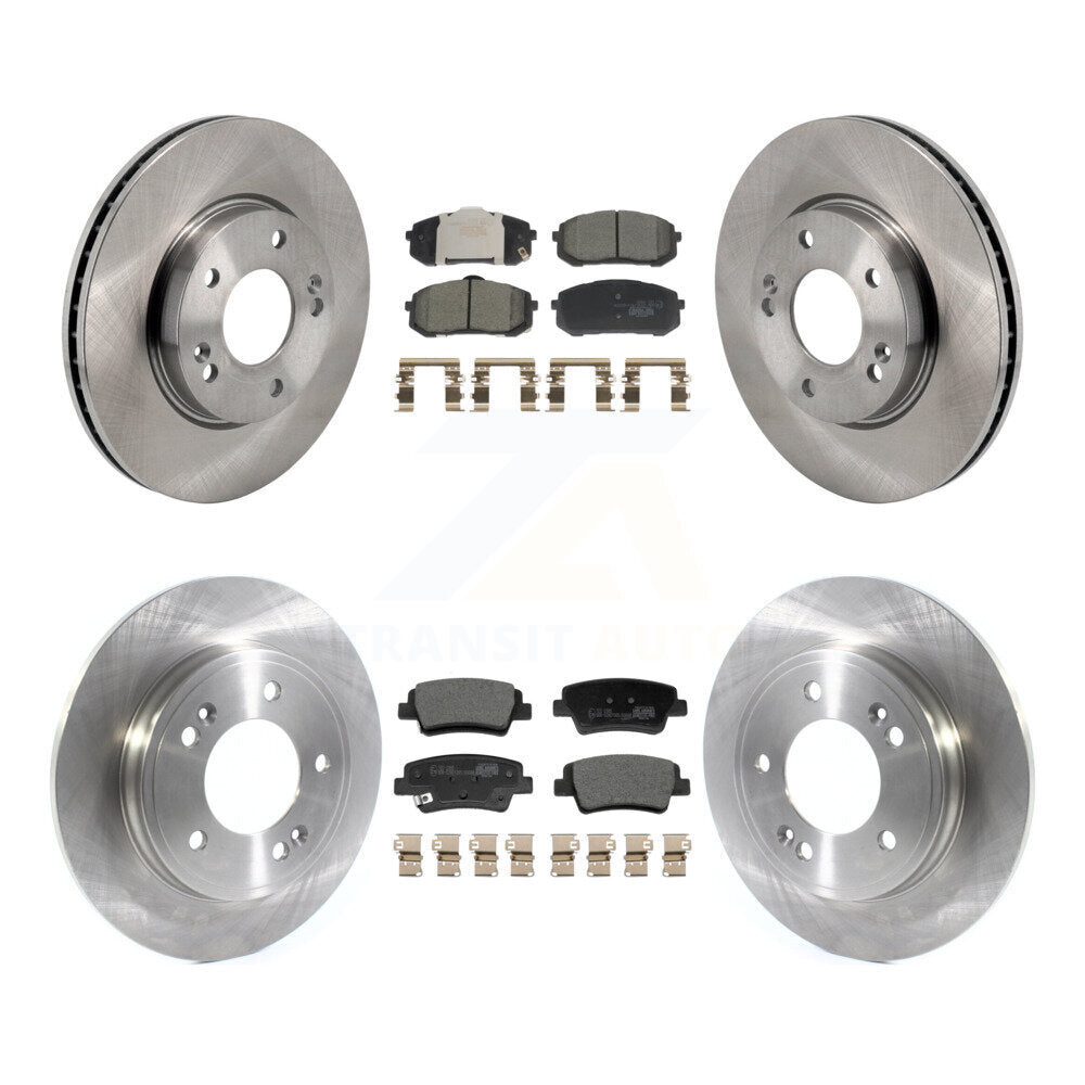 Front Rear Disc Brake Rotor Ceramic Pad Kit For Hyundai Elantra With Manual Parking K8T-104460